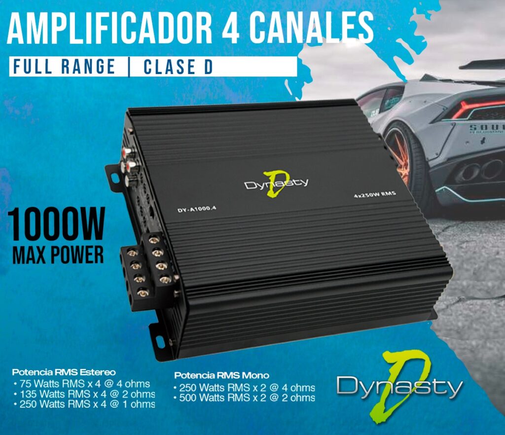 AMPLIFICADOR FULL RANGE 4 CANALES 2000W