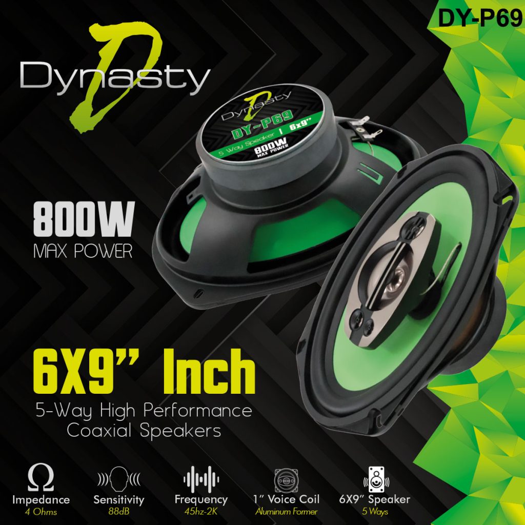 PARLANTE 6 X 9" 5 VIAS 800 WATTS MAX 80 RMS 45HZ-20KHZ