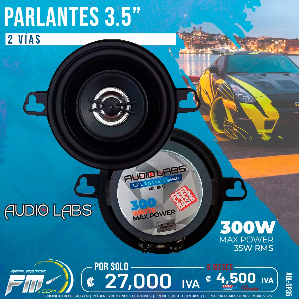 BOCINAS 3.5PLG Audiolabs
