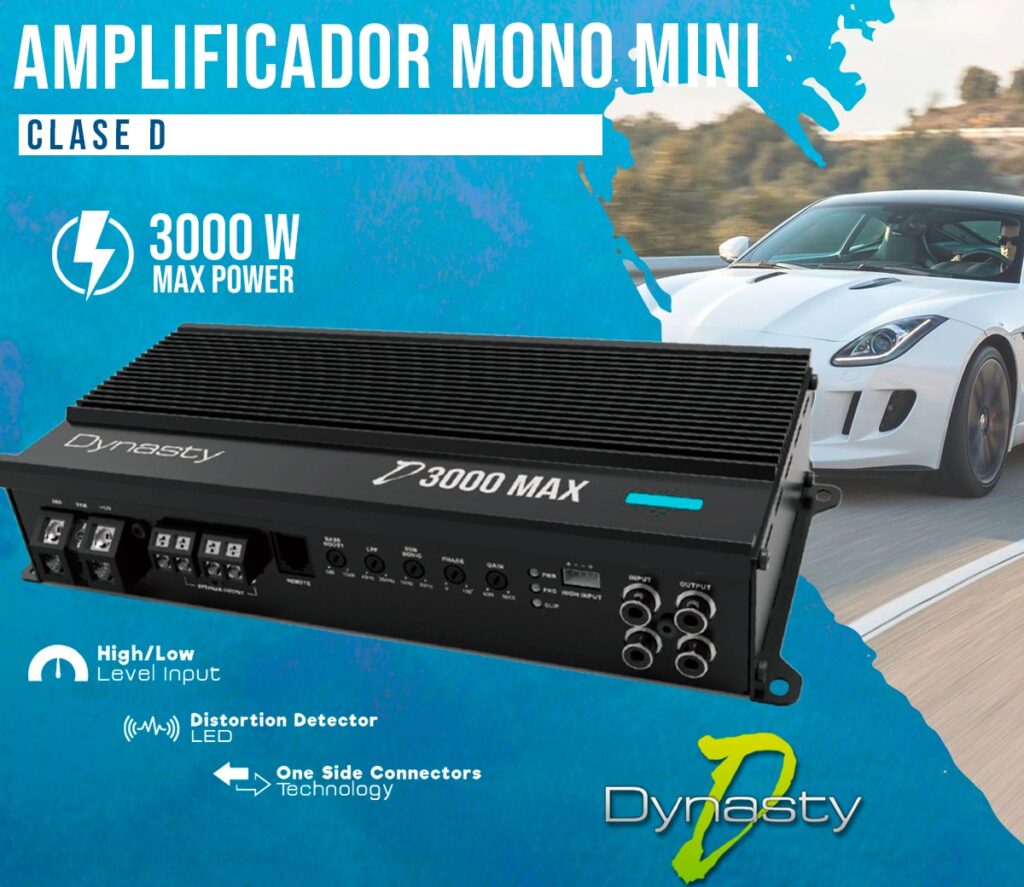 AMPLIFICADOR 1 X 1000 WATTS RMS 1OHM 3000 WATTS MAXIMO CLASE D MINI HILOW CLIPPI