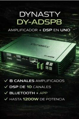 DSP 8 CANALES HIGH LEVEL CON EPS 2 CANALES LOW LEVEL 8 X 50 WATTS RMS - Imagen 3